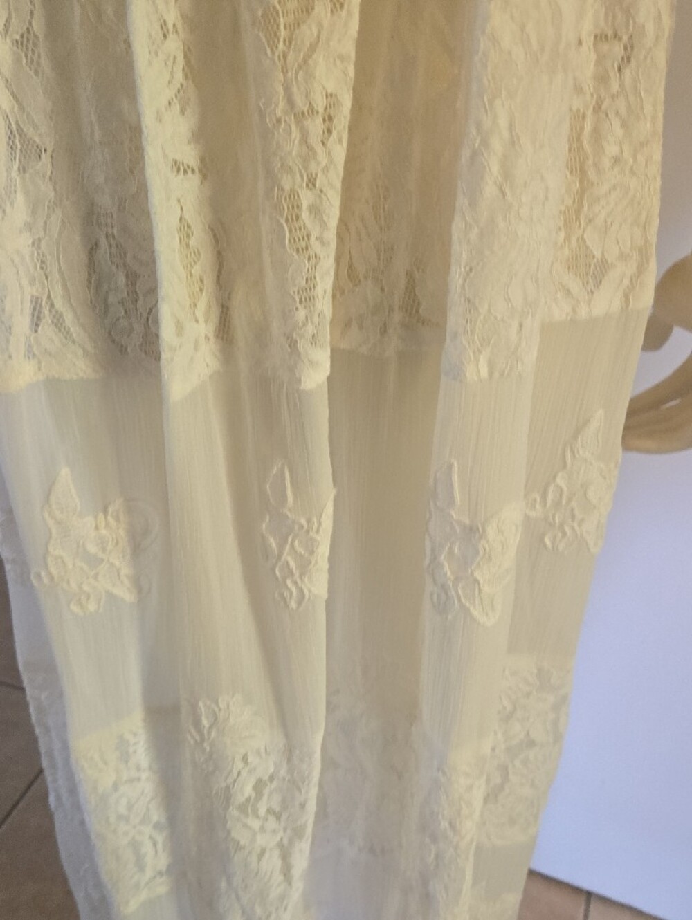Letnewble Lace Maxi Slip Dress in Ivory - Picture 7 of 11